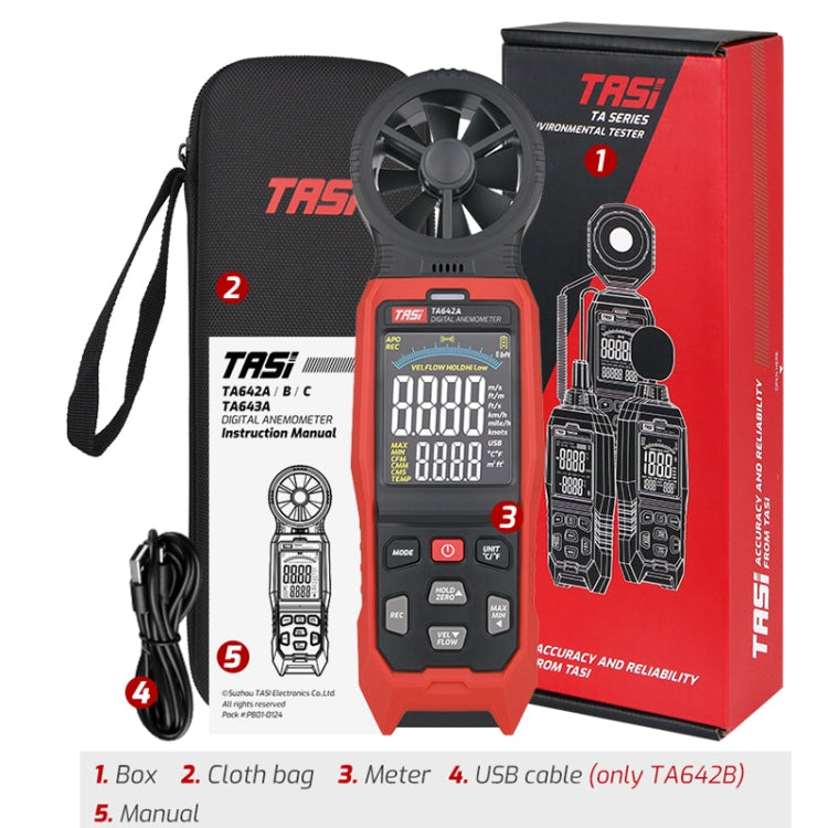 TASI TA642A Portable Digital Wind Speed Meter Air Volume Tester - free shipping - PMC TechLife - Order now!