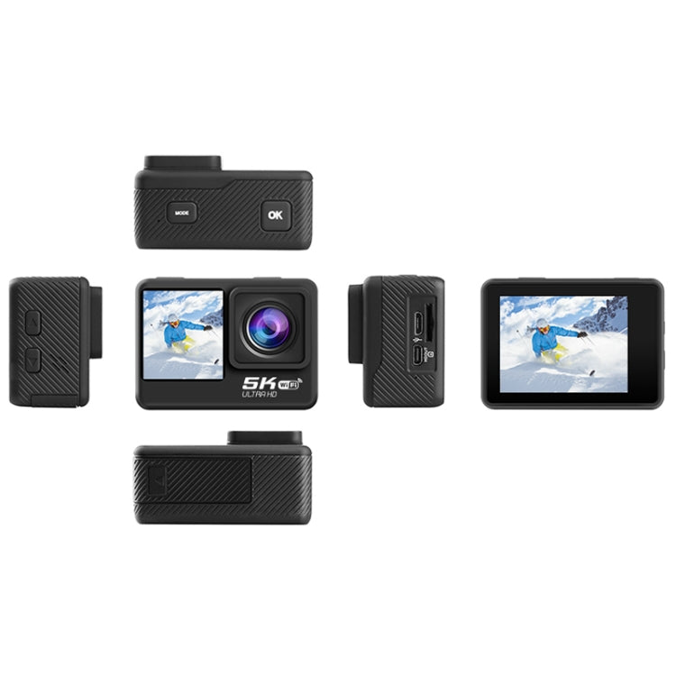 5K/30FPS WIFI HD Anti-Shake Remote Touch Dual-Screen IP68 Waterproof Sports Camera, Style: Camera + 64G Card - Other Camera by PMC TechLife | Online Shopping South Africa | PMC TechLife