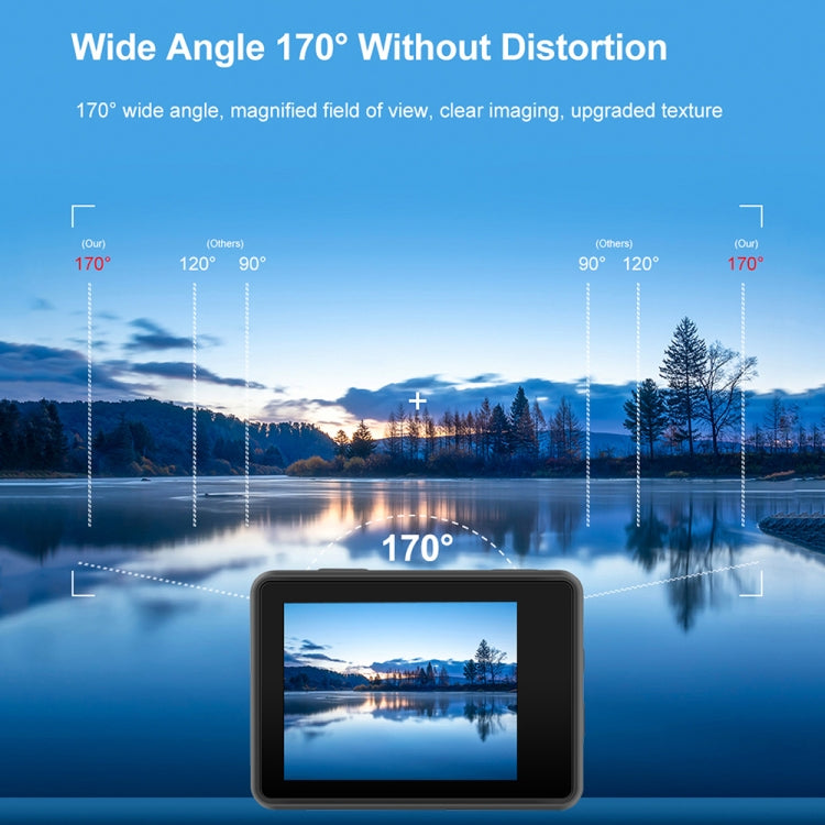 5K/30FPS WIFI HD Anti-Shake Remote Touch Dual-Screen IP68 Waterproof Sports Camera, Style: Camera+128G Card - Other Camera by PMC TechLife | Online Shopping South Africa | PMC TechLife