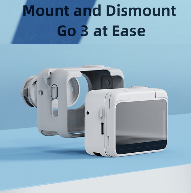 For Insta360 GO 3 AMagisn Silicone Body Cover Protective Case With Lanyard(Blue) - Case & Bags by aMagisn | Online Shopping South Africa | PMC TechLife | Buy Now Pay Later Mobicred