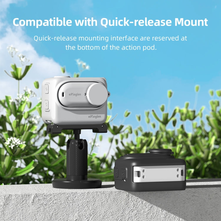 For Insta360 GO 3 AMagisn Silicone Body Cover Protective Case With Lanyard(Gray) - free shipping - PMC TechLife - Order now!