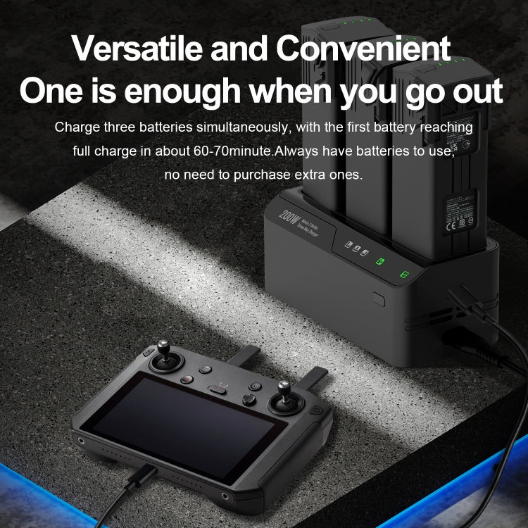 For DJI Mavic 3 Series LKTOP 200W 3-Channel Battery Charger US Plug - free shipping - PMC TechLife - Order now!