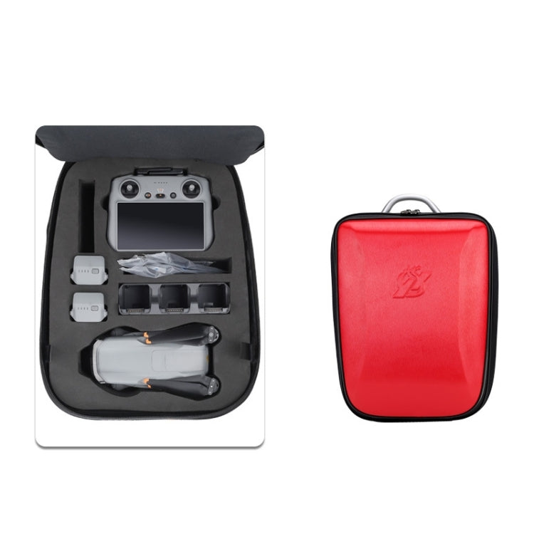 For DJI AIR 3 Hard Shell Storage Bag Portable Protective Backpack(Red) - free shipping - PMC TechLife - Order now!