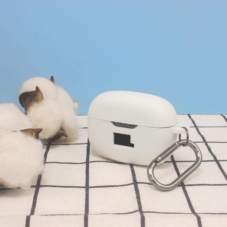 For JBL Vibe Beam Headphone Silicone Waterproof Dustproof Protective Case(White) - JBL Earphone Case by PMC TechLife | Online Shopping South Africa | PMC TechLife | Buy Now Pay Later Mobicred