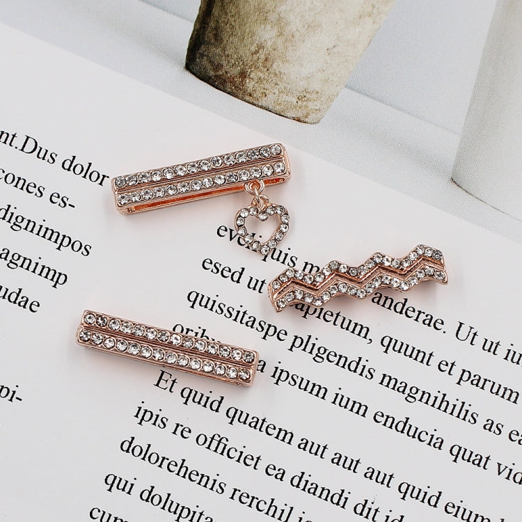 3pcs/set Smart Watch Silicone Strap Buckle Decoration Ring(Rose Gold) - free shipping - PMC TechLife - Order now!