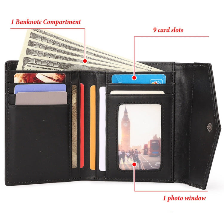 HUMERPAUL RFID Anti-Magnetic Lady Leather Wallet Buckle Card Coin Purse(Red) - free shipping - PMC TechLife - Order now!