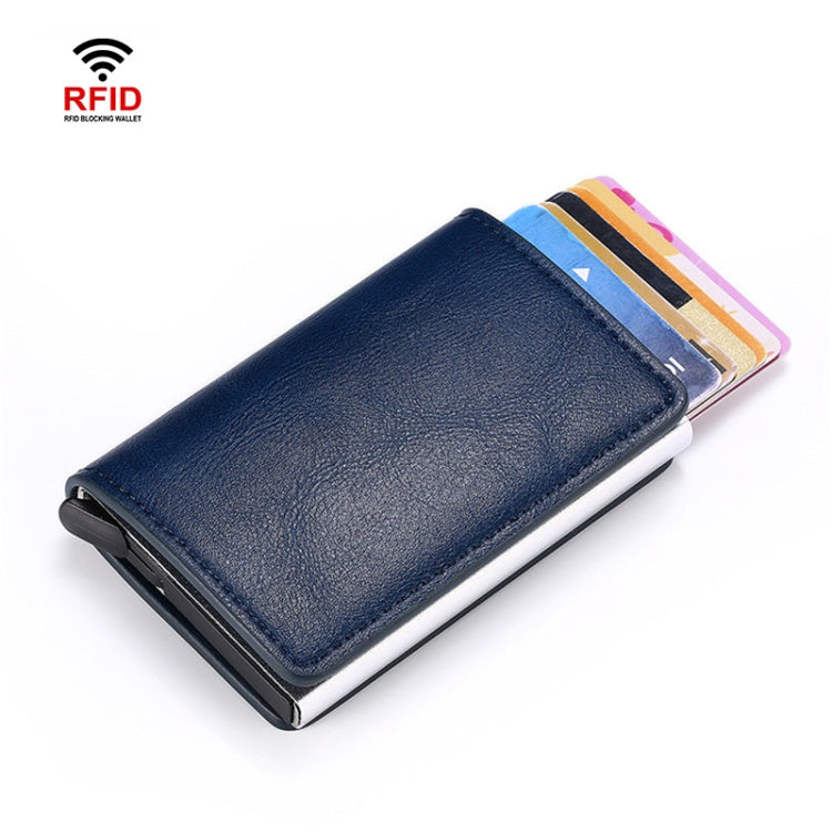 HUMERPAUL RFID Anti-Magnetic Automatic Card Set Credit Card Box Coin Bag(Blue) - Antimagnetic RFID Package by HUMERPAUL | Online Shopping South Africa | PMC TechLife | Buy Now Pay Later Mobicred