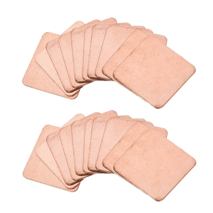 20pcs Laptop Cooling Copper Heat Sink Thermal Conductive Tabs Cell Phone Computer Graphics Card Heat Sinks 15x15x2.0mm - Others by PMC TechLife | Online Shopping South Africa | PMC TechLife | Buy Now Pay Later Mobicred
