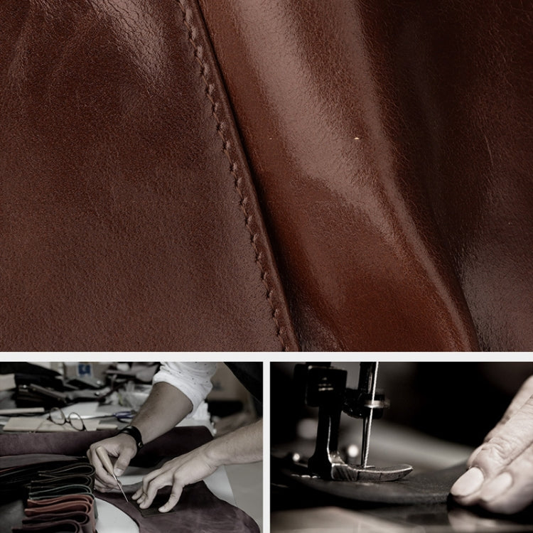 HUMERPAUL RFID Anti-Magnetic Men Pickup Card Bag Metal Chain Short Leather Wallet, Color: Coffee - Antimagnetic RFID Package by HUMERPAUL | Online Shopping South Africa | PMC TechLife | Buy Now Pay Later Mobicred