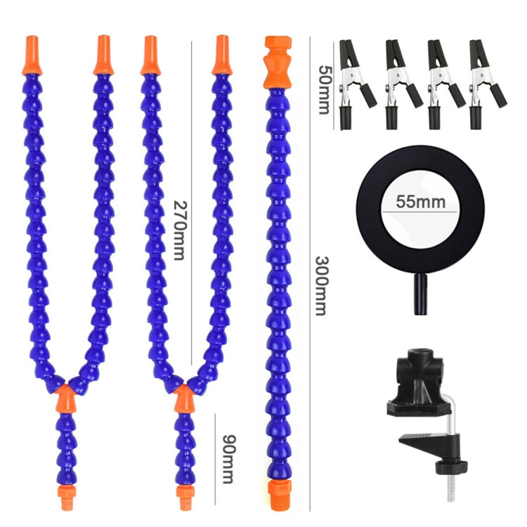 Phone PCB Circuit Board Repair Fixed Folder Welding Assisted DIY Model Clamping Tool, Style: 5 Claws+Magnifying Glass Lamp (Blue) - Others by PMC TechLife | Online Shopping South Africa | PMC TechLife | Buy Now Pay Later Mobicred