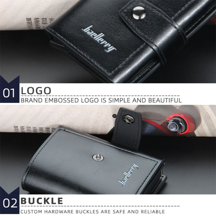 Baellerry RFID Anti-Theft Automatic Pop-Up Card Wallet Buckle Metal Aluminum Shell Card Holder(Grey) - free shipping - PMC TechLife - Order now!