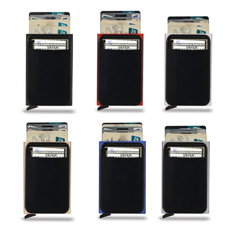 RFID Short Metal Card Case Credit Card Holder Wallet(Red) - free shipping - PMC TechLife - Order now!