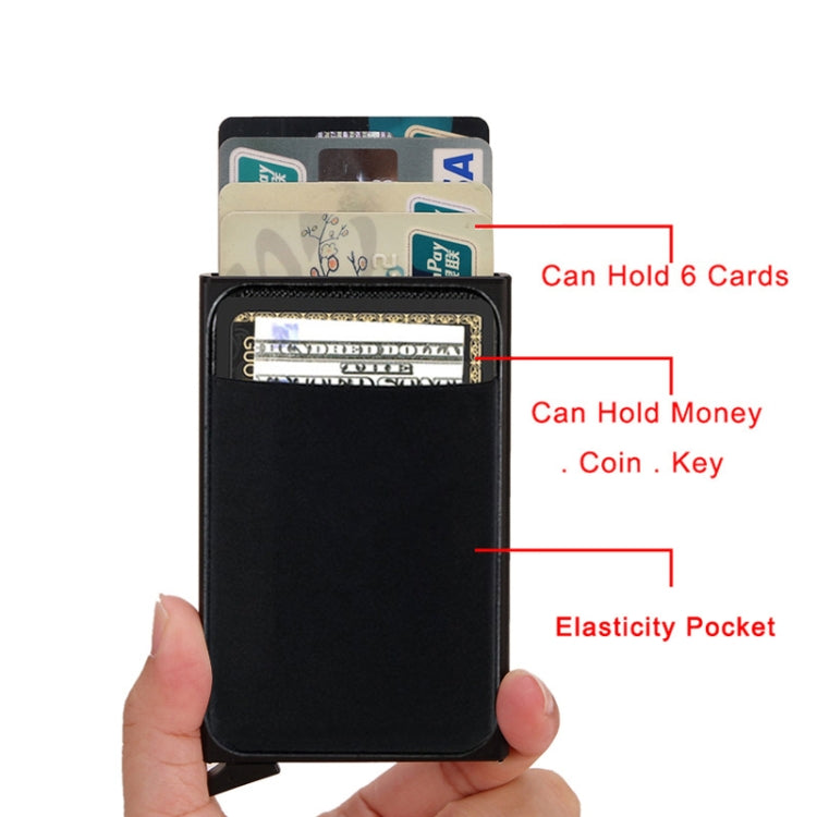 RFID Short Metal Card Case Credit Card Holder Wallet(Red) - free shipping - PMC TechLife - Order now!