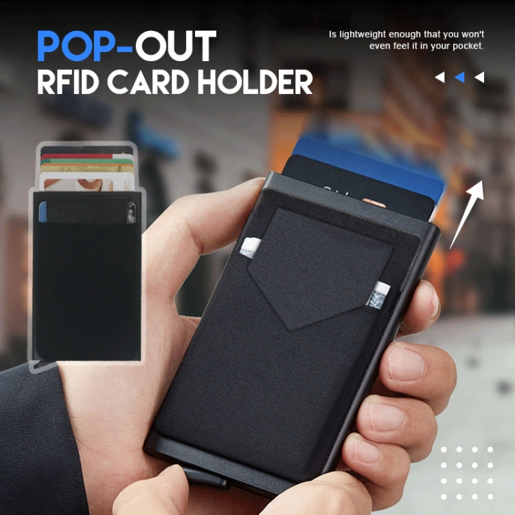 RFID Short Metal Card Case Credit Card Holder Wallet(Blue) - free shipping - PMC TechLife - Order now!