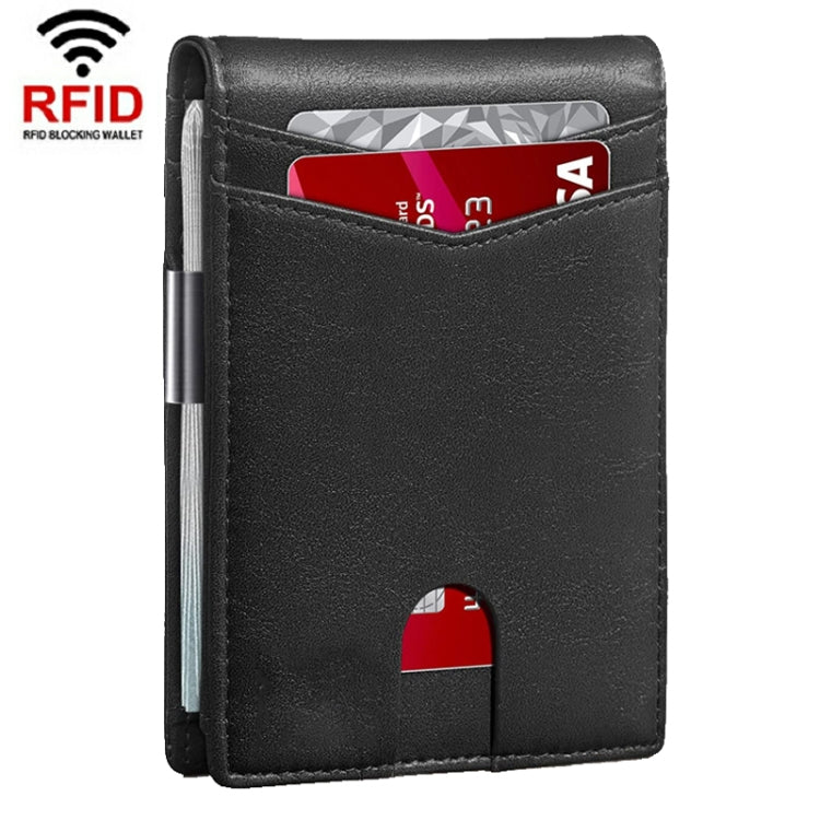 RFID Anti-Magnetic And Anti-Theft Leather Multi-Card Credit Card Wallet Coin Purse(Black) - Antimagnetic RFID Package by PMC TechLife | Online Shopping South Africa | PMC TechLife | Buy Now Pay Later Mobicred