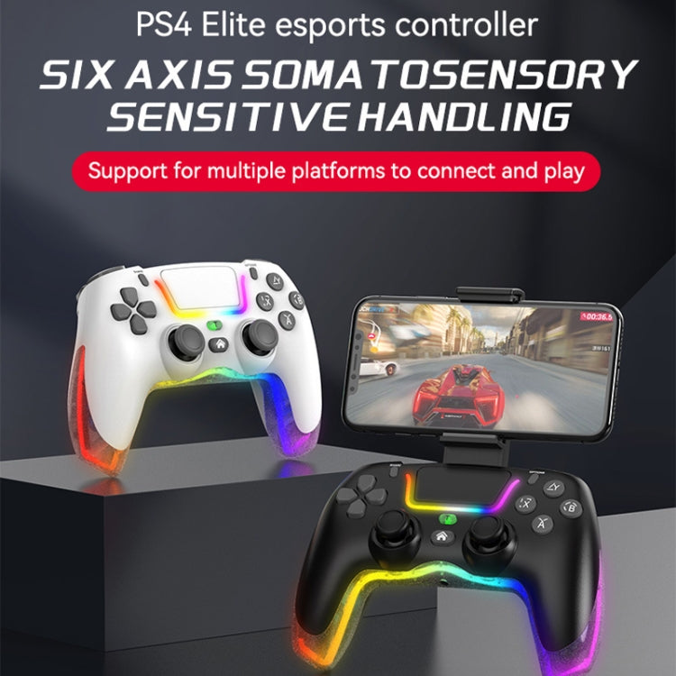 For PS4 Dazzle Color Light Wireless Bluetooth Grip(Pink) - Gamepads by PMC TechLife | Online Shopping South Africa | PMC TechLife