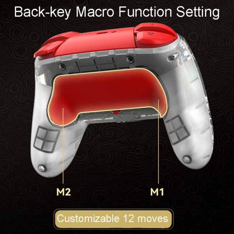 For PS3 / PS4 Dual Vibration Wireless Gamepad With RGB Lights(Red) - Gamepads by PMC TechLife | Online Shopping South Africa | PMC TechLife