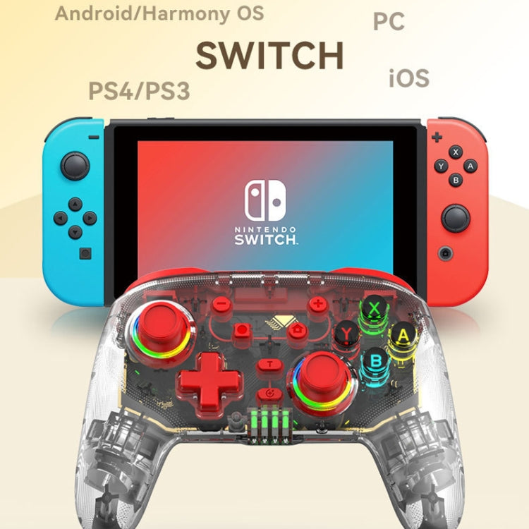 For PS3 / PS4 Dual Vibration Wireless Gamepad With RGB Lights(Red) - Gamepads by PMC TechLife | Online Shopping South Africa | PMC TechLife