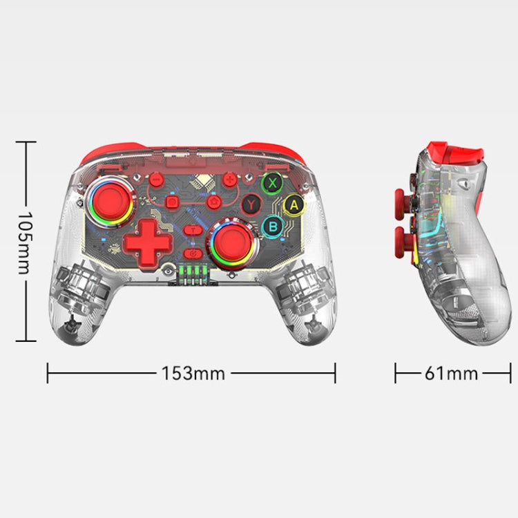 For PS3 / PS4 Dual Vibration Wireless Gamepad With RGB Lights(Red) - Gamepads by PMC TechLife | Online Shopping South Africa | PMC TechLife