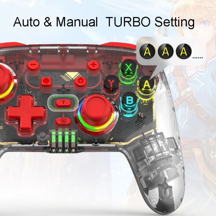 For PS3 / PS4 Dual Vibration Wireless Gamepad With RGB Lights(Red) - Gamepads by PMC TechLife | Online Shopping South Africa | PMC TechLife