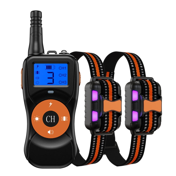 Smart Electronic Remote Control Dog Training Device Waterproof Pets Bark Stopper, Size: For-Two-Dog(Orange) - free shipping - PMC TechLife - Order now!