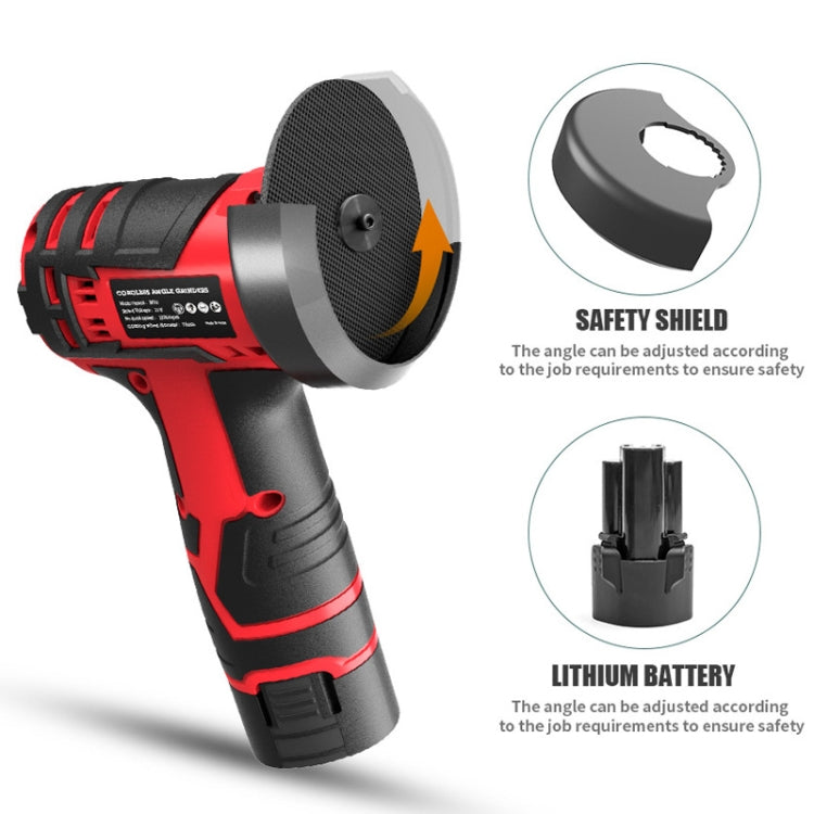 HILDA 12V 3 Inch Li-Ion Angle Grinder Home Cutting And Sanding Machine, EU Plug, Model: Carton Package With 2 Battery - free shipping - PMC TechLife - Order now!