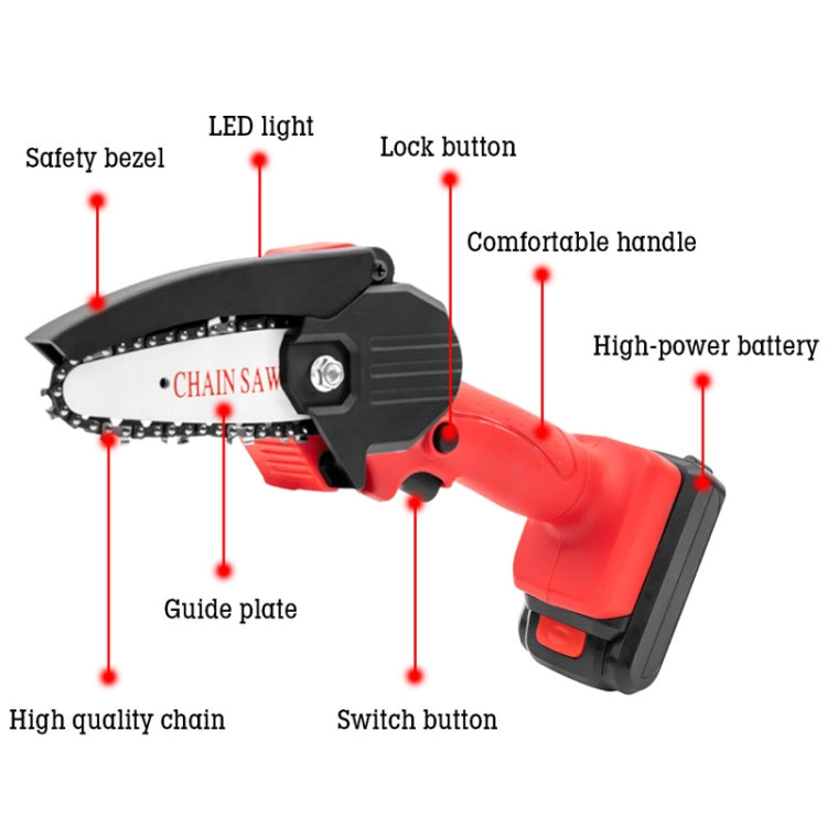 HILDA Rechargeable Cordless Mini Electrical Chain Saw Logging Tools(Black) - free shipping - PMC TechLife - Order now!