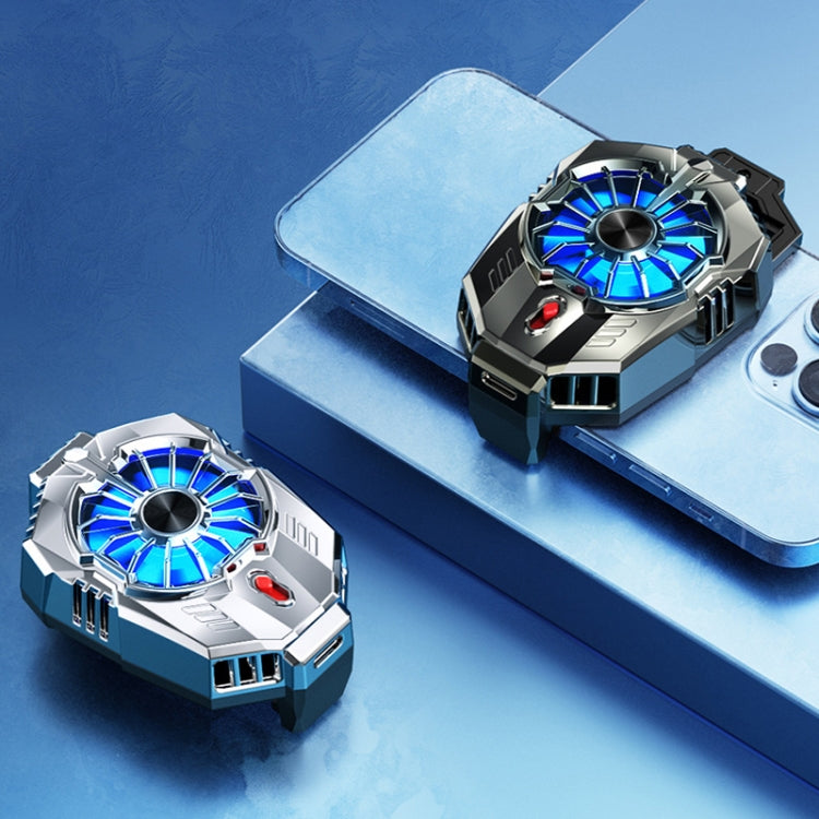 X20 Semiconductor Mobile Phone Radiator LED Light Mini Phone Cooling Fan, Color: Electroplated Mineral-color - Cooling Fan Radiator by PMC TechLife | Online Shopping South Africa | PMC TechLife