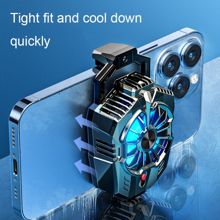 X20 Semiconductor Mobile Phone Radiator LED Light Mini Phone Cooling Fan, Color: Frosted White - free shipping - PMC TechLife - Order now!