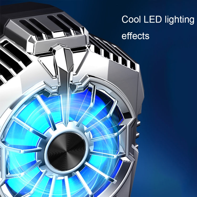 X20 Semiconductor Mobile Phone Radiator LED Light Mini Phone Cooling Fan, Color: Frosted Black - Cooling Fan Radiator by PMC TechLife | Online Shopping South Africa | PMC TechLife