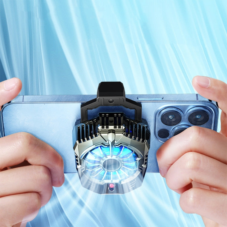 X20 Semiconductor Mobile Phone Radiator LED Light Mini Phone Cooling Fan, Color: Electroplated Silver - Cooling Fan Radiator by PMC TechLife | Online Shopping South Africa | PMC TechLife