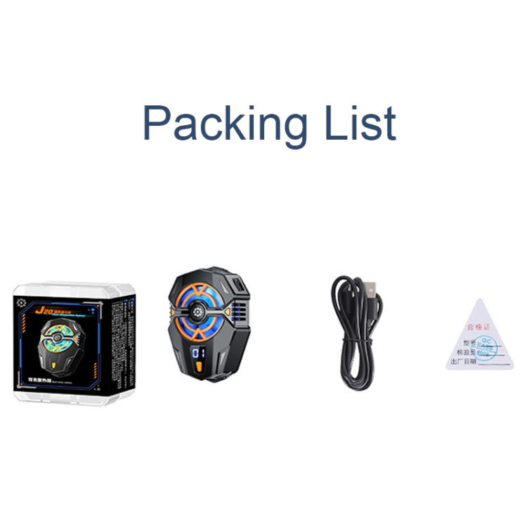 J20 Three-speed Adjustable Semiconductor Refrigeration Mobile Phone Radiator, Style: Electroplated Model - Cooling Fan Radiator by PMC TechLife | Online Shopping South Africa | PMC TechLife