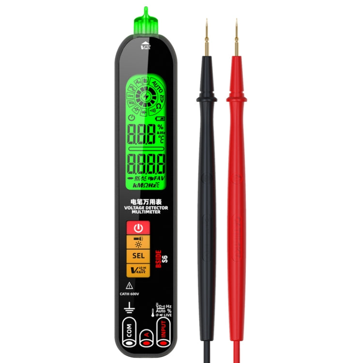 BSIDE S6 Smart Digital Multimeter Current Test Pen Capacitance Temperature Voltage Detector(Charging Model) - free shipping - PMC TechLife - Order now!
