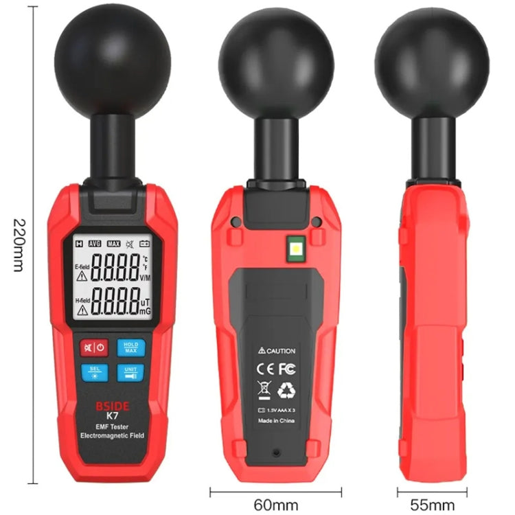 BSIDE K7 Handheld Electromagnetic Radiation Detector Electromagnetic Wave Tester - free shipping - PMC TechLife - Order now!