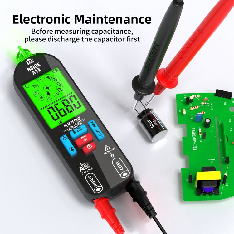 BSIDE A1X Charging Model Mini Digital Electric Pen Intelligent Automatic Merit Multimeter, Specification: Standard - Digital Multimeter by BSIDE | Online Shopping South Africa | PMC TechLife | Buy Now Pay Later Mobicred