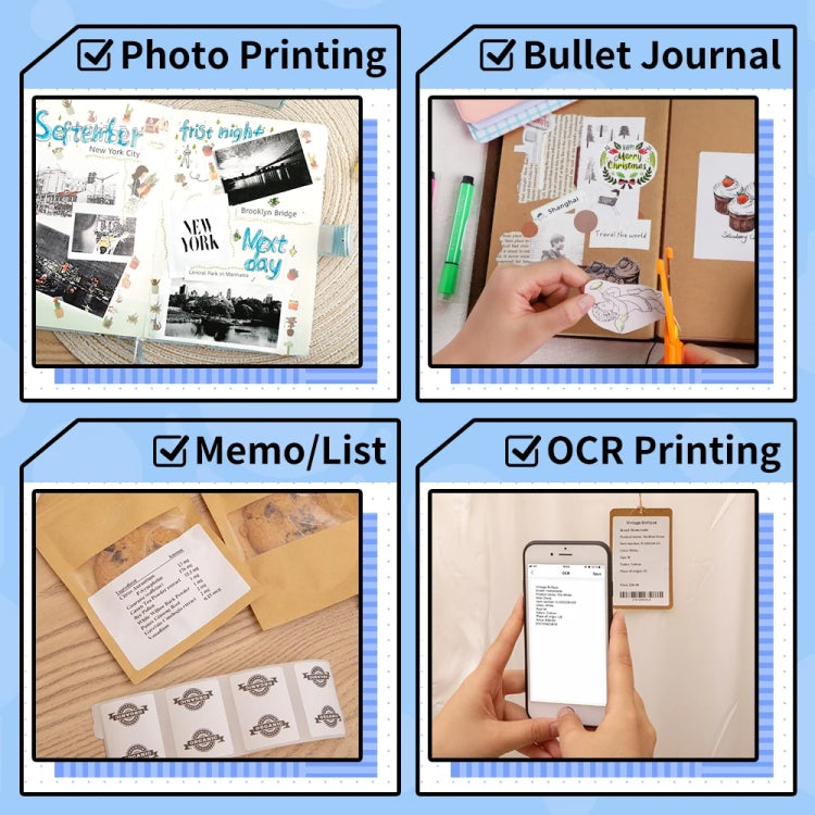 Phomemo M02 PRO Pocket Mini Small Portable Bluetooth Wrong Thermal Tag Printer(White) - Receipt Printers by Phomemo | Online Shopping South Africa | PMC TechLife | Buy Now Pay Later Mobicred