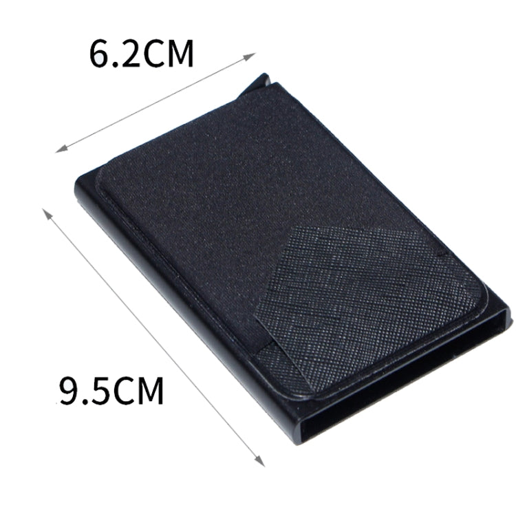 Pop Up Metal Card Holder with Lycra Cloth RFID Aluminum Alloy Credit Card Box(Black) - free shipping - PMC TechLife - Order now!