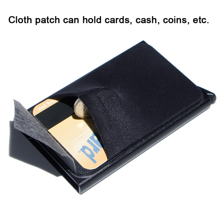 Pop Up Metal Card Holder with Lycra Cloth RFID Aluminum Alloy Credit Card Box(Black) - free shipping - PMC TechLife - Order now!