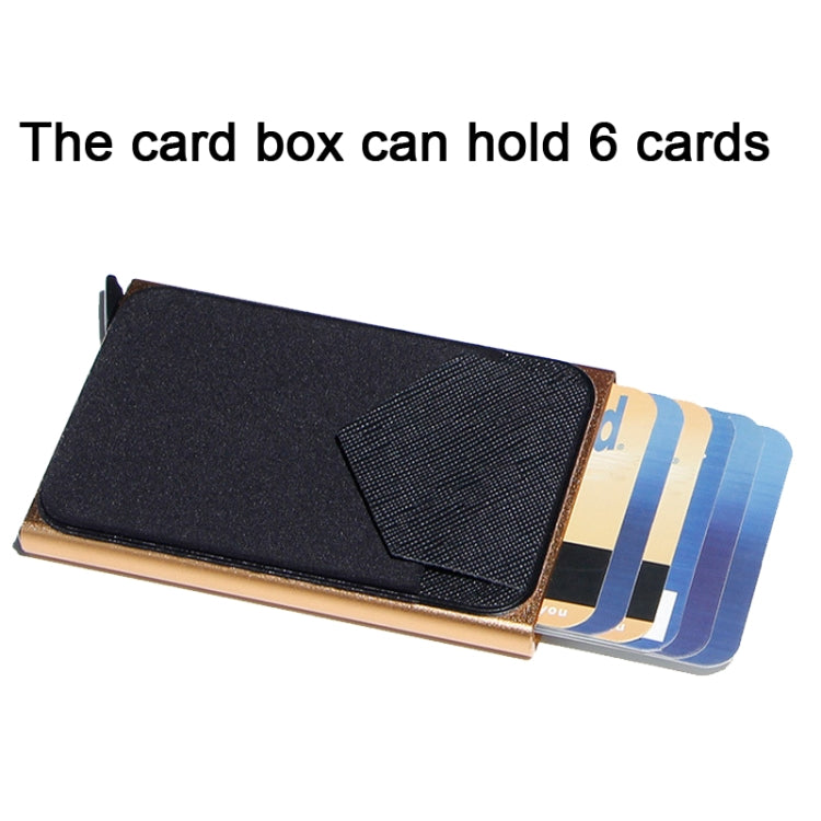 Pop Up Metal Card Holder with Lycra Cloth RFID Aluminum Alloy Credit Card Box(Black) - free shipping - PMC TechLife - Order now!