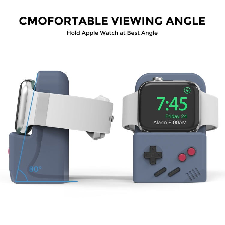 For Apple Watch Silicone Charging Stand Charging Base Storage Stand With Charger(Midnight Blue) - Charger / Holder by PMC TechLife | Online Shopping South Africa | PMC TechLife