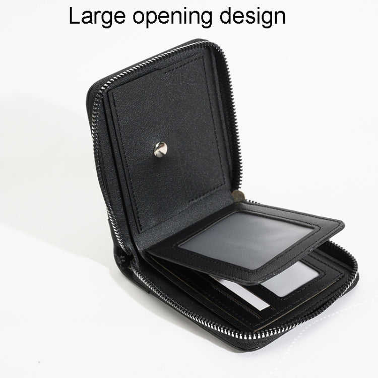 RFID Anti-Theft Swipe Mens Wallet Multifunctional Zipper Wallet(Brown) - free shipping - PMC TechLife - Order now!