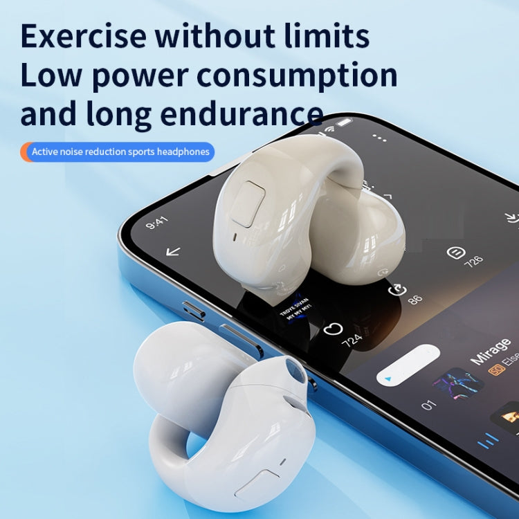 Clip-On Single Ear Bluetooth Earphone Wireless Earphone For Sports And Gaming, Packing: Box(White) - Bluetooth Earphone by PMC TechLife | Online Shopping South Africa | PMC TechLife | Buy Now Pay Later Mobicred