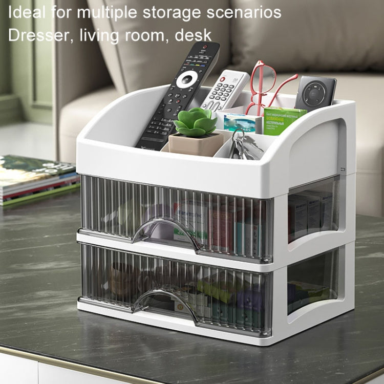 Desktop Drawer Organizer Multi-Layer Cosmetic Jewelry Box Stationery Multi-Functional Organizer, Style: 4 Layer White Drawer (White) - free shipping - PMC TechLife - Order now!