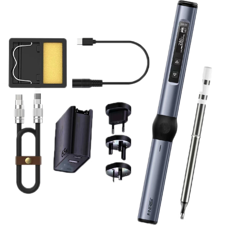 FNIRSI 9pcs/ Set Mini Soldering Station Digital Display Constant Temperature Smart Soldering Iron, Color: Blue BC2 with Power Supply - free shipping - PMC TechLife - Order now!