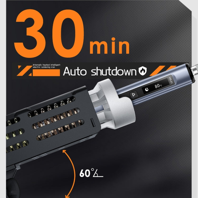 FNIRSI 14pcs/ Set Mini Soldering Station Digital Display Constant Temperature Smart Soldering Iron, Color: Black 6 Head With Power Supply - free shipping - PMC TechLife - Order now!