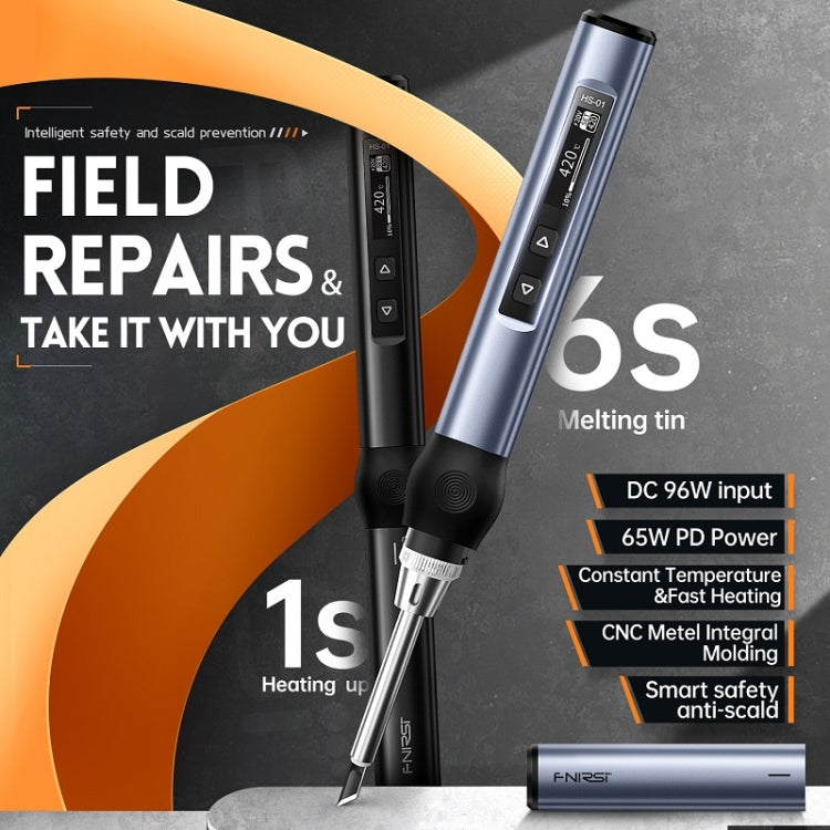 FNIRSI 9pcs/ Set Mini Soldering Station Digital Display Constant Temperature Smart Soldering Iron, Color: Blue BC2 with Power Supply - free shipping - PMC TechLife - Order now!