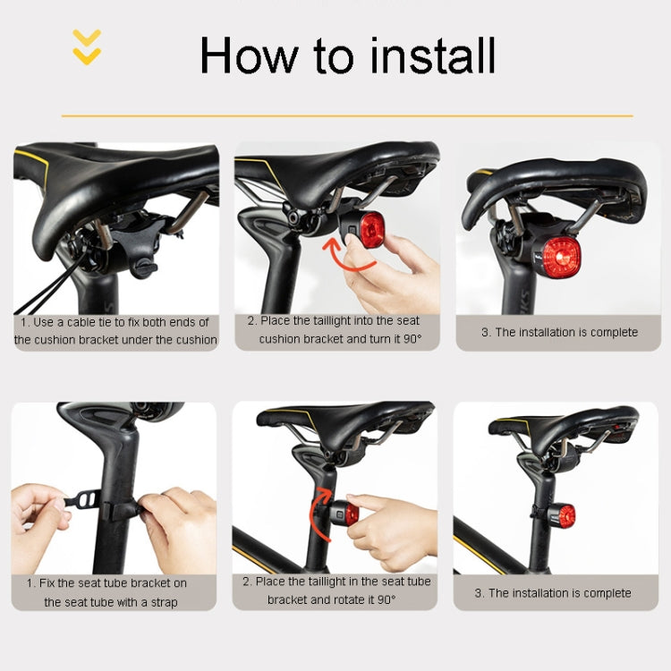 ENLEE EN09 Bicycle Tail Light Bright Warning Light For Night Riding Highway Motorcycle Lights, Model: Smart Model - free shipping - PMC TechLife - Order now!