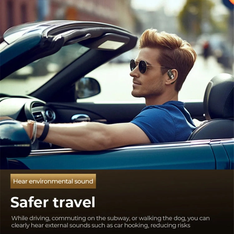 REMAX OpenBuds P3 Metal Open-Ear OWS Wireless Bluetooth Earphone(Black) - Bluetooth Earphone by REMAX | Online Shopping South Africa | PMC TechLife | Buy Now Pay Later Mobicred