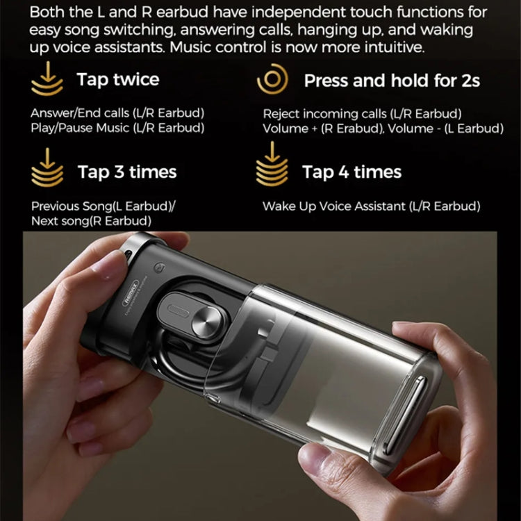 REMAX OpenBuds P3 Metal Open-Ear OWS Wireless Bluetooth Earphone(Black) - Bluetooth Earphone by REMAX | Online Shopping South Africa | PMC TechLife | Buy Now Pay Later Mobicred