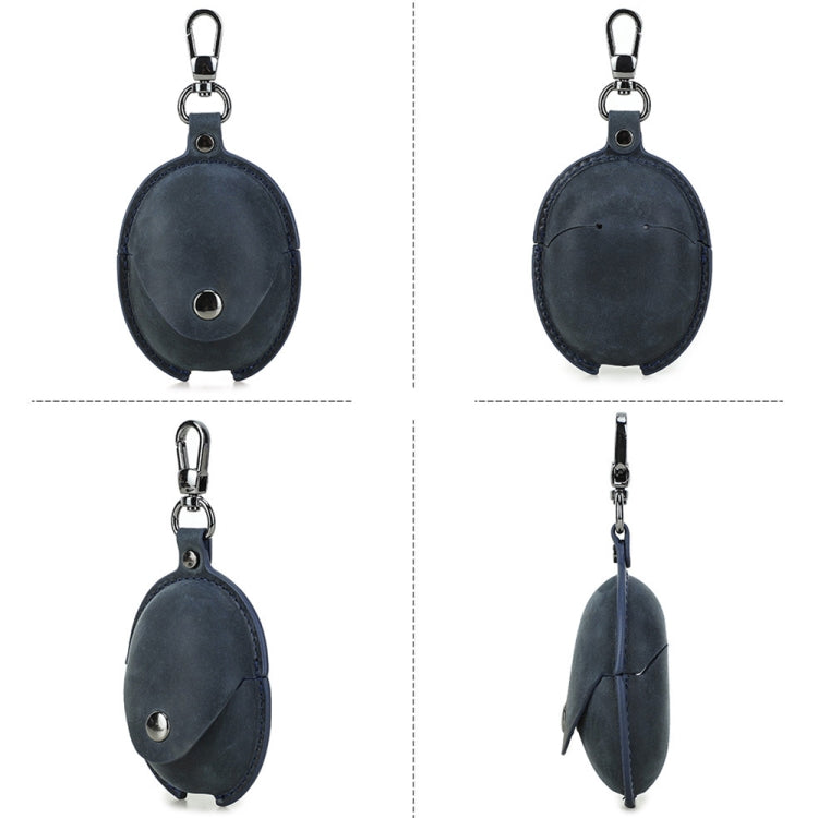 For Huawei FreeBuds 5 CONTACTS FAMILY CF1170 Cowhide Anti-Fall Bluetooth Earphone Protective Case(Blue) - free shipping - PMC TechLife - Order now!